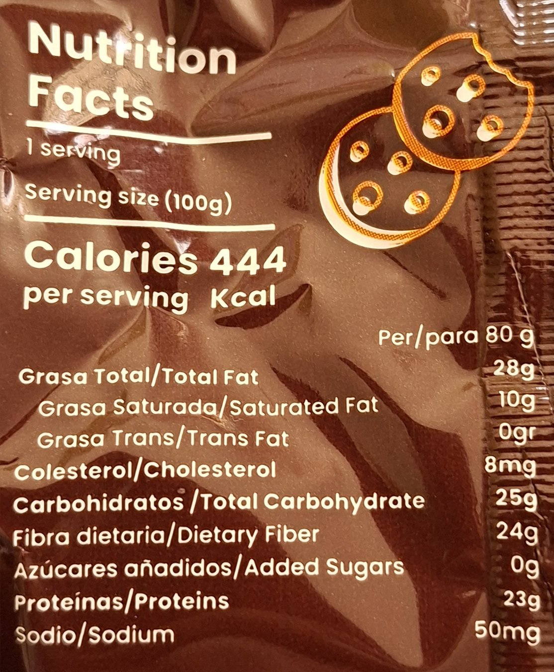 Protein Cookie Taste Me Información Nutricional